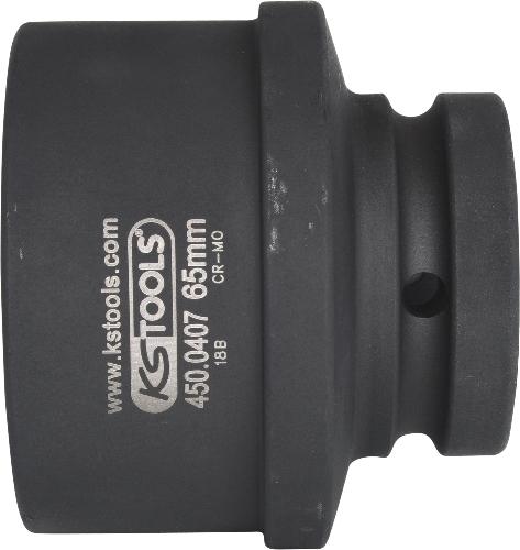 KS TOOLS 1" 12-kant-Kraft-Stecknuss, kurz, 65mm