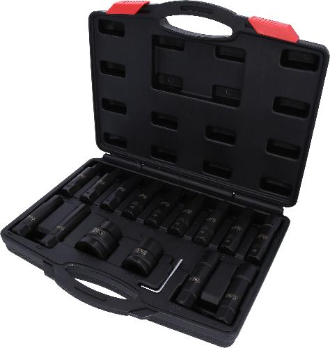 KS TOOLS 3/4"+1" Kraft-Wechsel-Stecknuss- und Bitstecknuss-Satz, 16-tlg