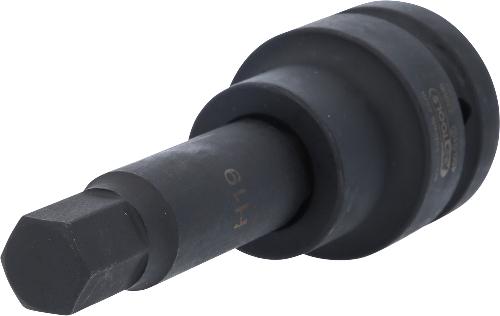 KS TOOLS 1" Kraft-Bit-Stecknuss Innensechskant, lang, 19mm