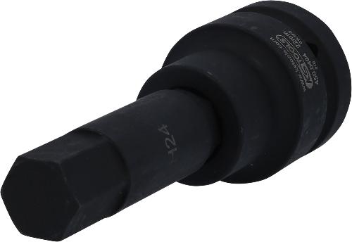 KS TOOLS 1" Kraft-Bit-Stecknuss Innensechskant, lang, 24mm