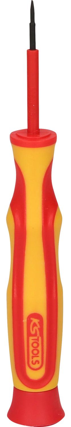 KS TOOLS Präzisions-Schraubendreher mit Schutzisolierung für Schlitzschrauben, 1,5mm