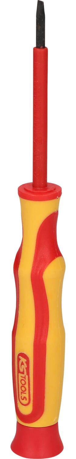KS TOOLS Präzisions-Schraubendreher mit Schutzisolierung für Schlitzschrauben, 3,0mm