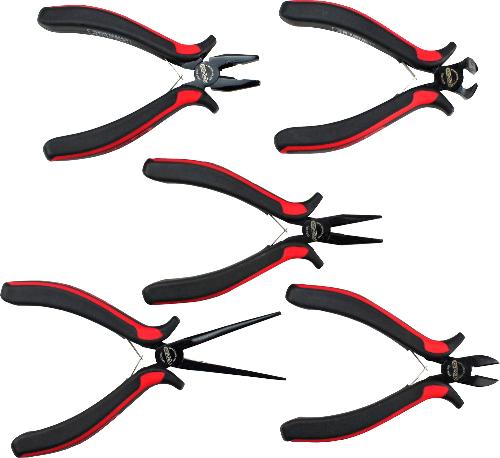 KS TOOLS Feinmechanik-Zangen-Satz, 5-tlg