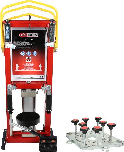 KS TOOLS Druckluft-Stand-Federspanner inkl. Adapterplatte