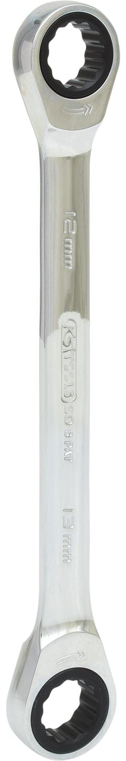 KS TOOLS GEARplus Doppel-Ratschenringschlüssel, 12x13mm