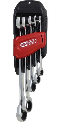 KS TOOLS DUO GEARplus® Ratschenringmaulschlüssel-Satz mit Maul-Ratschenfunktion, 5-tlg
