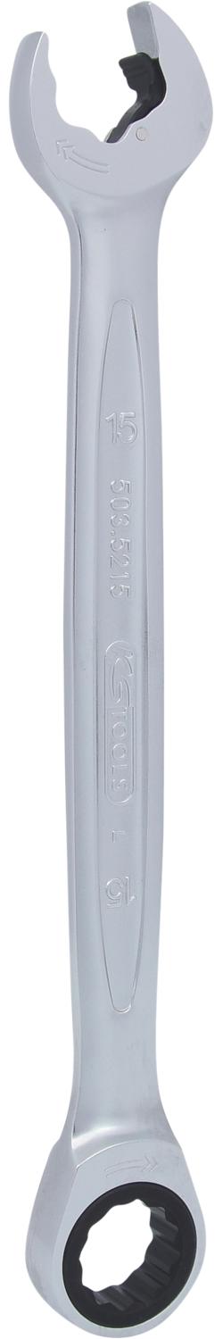 KS TOOLS DUO GEARplus Ringmaulschlüssel,Maul-Ratschenfunktion 15mm