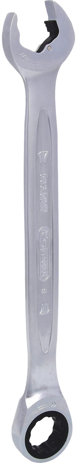 KS TOOLS DUO GEARplus Ringmaulschlüssel,Maul-Ratschenfunktion 17mm