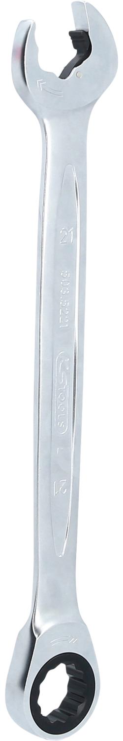 KS TOOLS DUO GEARplus Ringmaulschlüssel,Maul-Ratschenfunktion 21mm