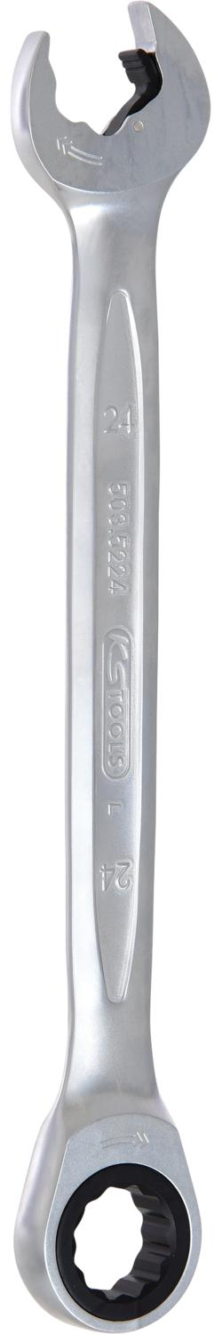 KS TOOLS DUO GEARplus Ringmaulschlüssel,Maul-Ratschenfunktion 24mm