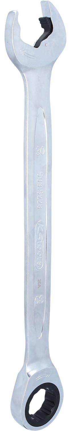 KS TOOLS DUO GEARplus Ringmaulschlüssel,Maul-Ratschenfunktion 30mm