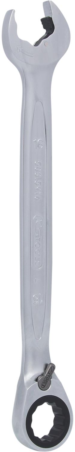 KS TOOLS DUO GEARplus Ringmaulschlüssel,Maul-Ratschenfunktion 16mm, umschaltbar
