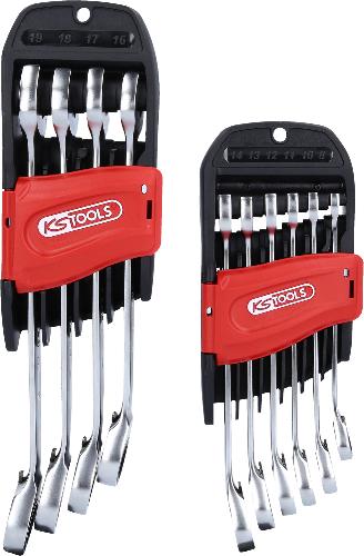 KS TOOLS DUO GEARplus® Ratschenringmaulschlüssel mit Maul-Ratschenfunktion, umschaltbar, 10-tlg