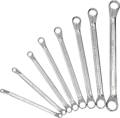 KS TOOLS COMPETITION Doppel-Ringschlüssel-Satz, gekröpft, 8-tlg
