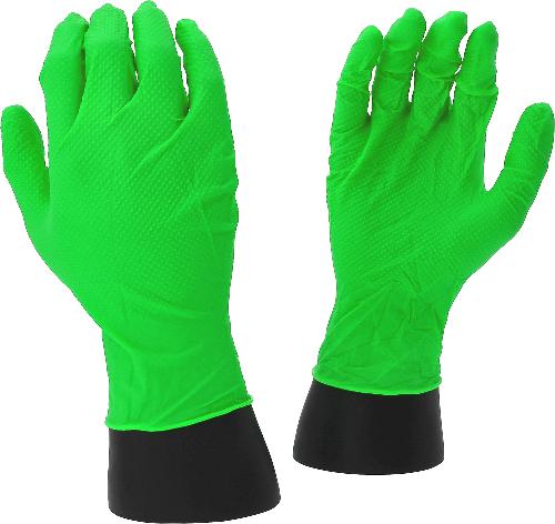 KS TOOLS COMPETITION Handschuhe Nitril, L, Box 50er Pack, grün
