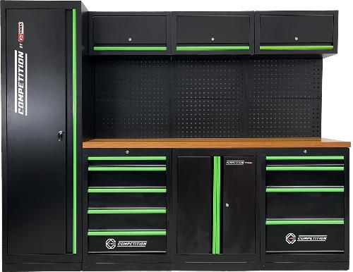 KS TOOLS COMPETITION Werkstatt-Schranksystem, Holzarbeitsplatte