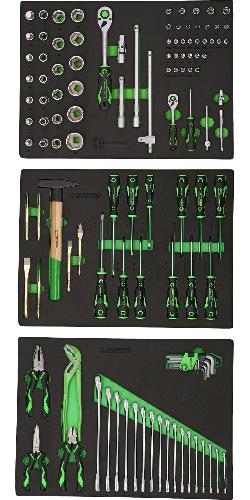 KS TOOLS COMPETITION Systemeinlagen-Satz für Werkstatt Schranksystem 512.6000 mit 119 Premium-Werkzeugen