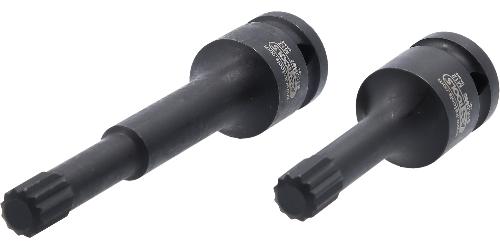 KS TOOLS 1/2" Spezial-Kraft-Bit-Stecknuss-Satz Vielzahn, 2-tlg