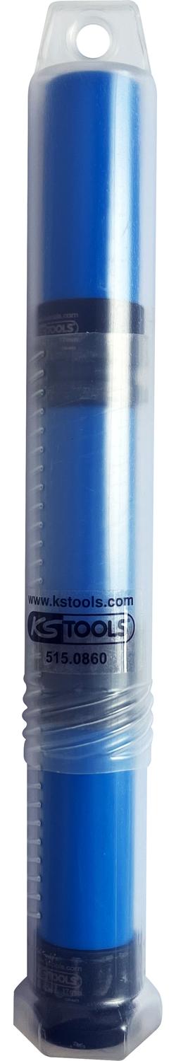 KS TOOLS 1/2" Alu-Felgen Kraft-Stecknuss,lang,17mm 3x 515.1073 in Kunststoffrohr