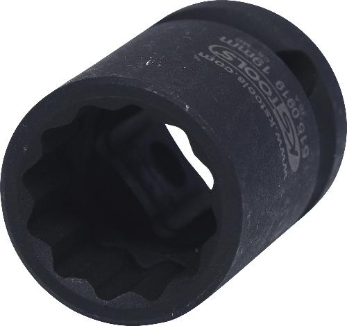 KS TOOLS 1/2" 12-kant-Kraft-Stecknuss, kurz, 19mm