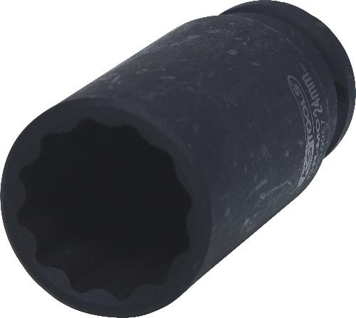 KS TOOLS 1/2" 12-kant-Kraft-Stecknuss, lang, 24 mm