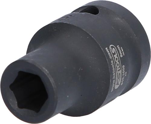 KS TOOLS 1/2" Sechskant-Kraft-Stecknuss, kurz, 9mm