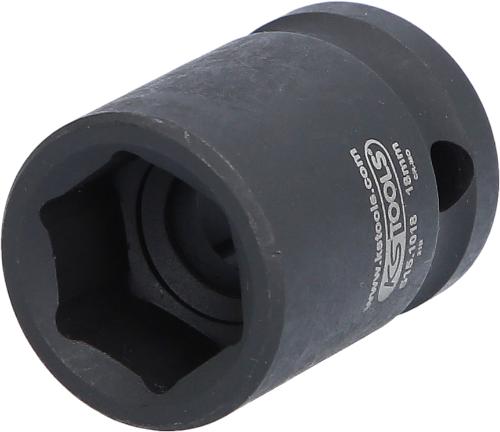 KS TOOLS 1/2" Sechskant-Kraft-Stecknuss, kurz, 18mm