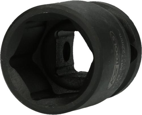 KS TOOLS 1/2" Sechskant-Kraft-Stecknuss, kurz, 22mm