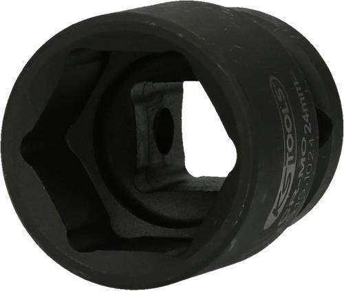 KS TOOLS 1/2" Sechskant-Kraft-Stecknuss, kurz, 24mm