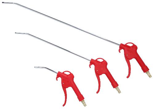 KS TOOLS Druckluft-Ausblaspistolen-Satz, 3-tlg, 95-510 mm