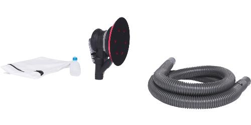 KS TOOLS Grobschliff-Druckluft-Excenterschleifer mit Staubabsaugung