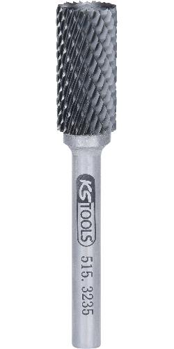 KS TOOLS HM Zylinder-Frässtift Form A mit Stirnverzahnung, 12mm