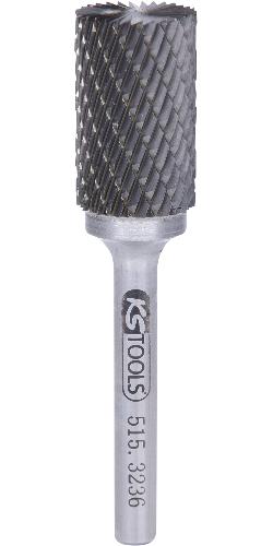 KS TOOLS HM Zylinder-Frässtift Form A mit Stirnverzahnung, 16mm