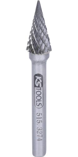 KS TOOLS HM Spitzkegel-Frässtift Form M, 10mm
