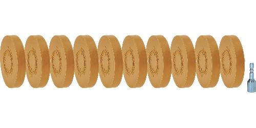 KS TOOLS Gummi-Radierteller, 88mm, 10er Pack