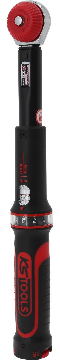KS TOOLS 1/4" ERGOTORQUE®precision Ratschen-Drehmomentschlüssel Drehknopf, 5-25Nm