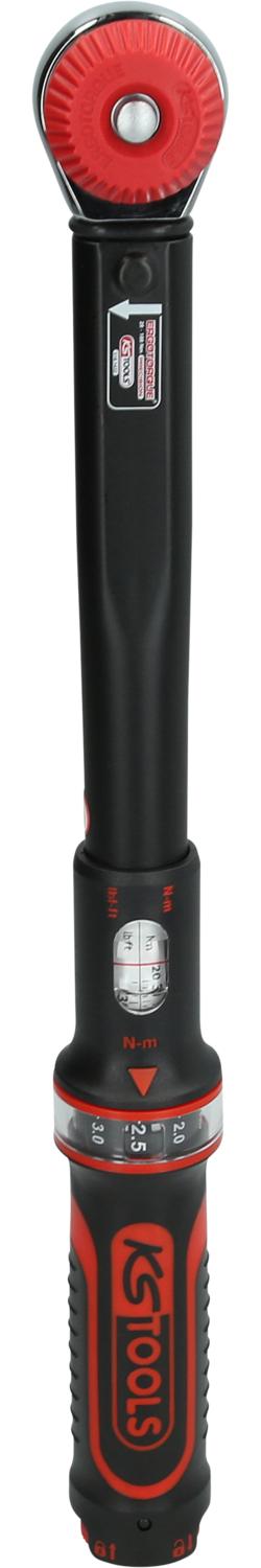 KS TOOLS 1/2" ERGOTORQUE®precision Ratschen-Drehmomentschlüssel Drehknopf, 20-100Nm