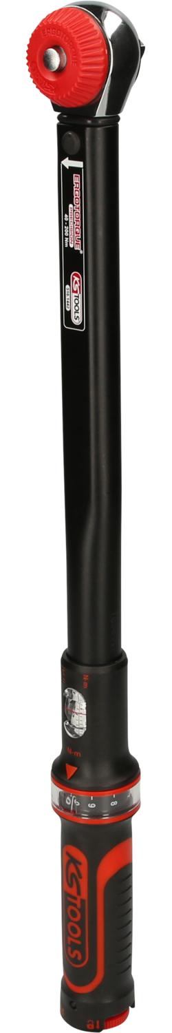 KS TOOLS 1/2" ERGOTORQUE®precision Ratschen-Drehmomentschlüssel Drehknopf, 40-200Nm