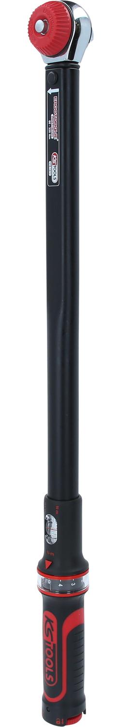 KS TOOLS 1/2" ERGOTORQUE®precision Ratschen-Drehmomentschlüssel Drehknopf, 60-320Nm