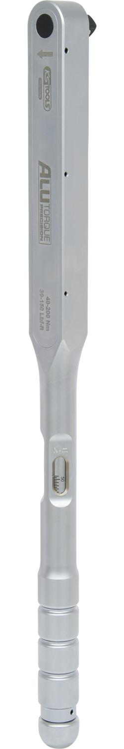 KS TOOLS 1/2"ALUTORQUEprecision-Drehmomentschlüssel, 40-200Nm, Rechtsanzug, Einzelvierkant