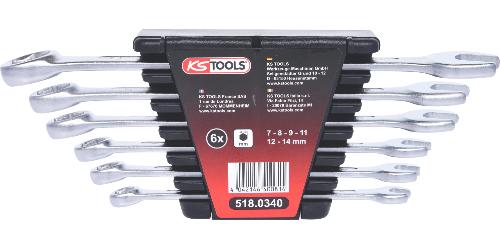 KS TOOLS Bremssystem-Entlüfterschlüssel-Satz, 6-tlg