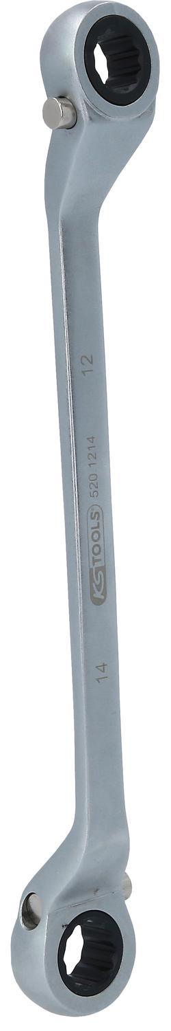 KS TOOLS Ratschenringschlüssel, umschaltbar, 12x14mm