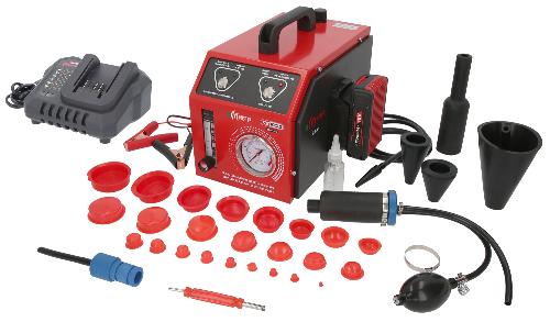 KS TOOLS Nebelmaschine zur Lecksuche, mit 2 Ah Akku, 36-tlg