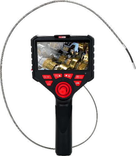 KS TOOLS HD-Videoskop-Satz mit Ø 3,9 mm 720° und 0° HD Frontkamera-Sonde, flexible PVC Hülle