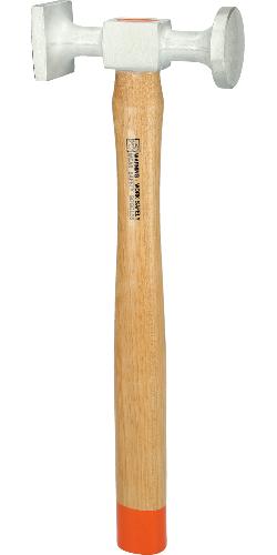 KS TOOLS Aluminium-Karosserie-Standard-Hammer gewölbter Kopf, rund/eckig
