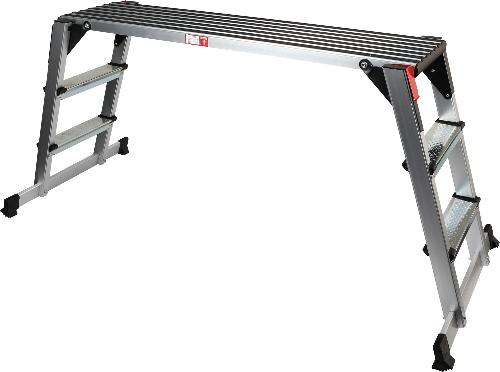 KS TOOLS Aluminium-Sicherheits-Laufbühne, L1650xB380xH730mm