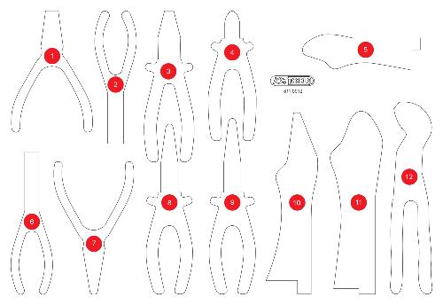 KS TOOLS Leere Schaumstoffeinlage zu 811.0012