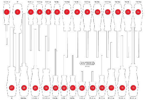 KS TOOLS Leere Schaumstoffeinlage zu 811.0027