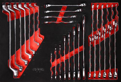 KS TOOLS Schraubenschlüssel-Satz in Schaumstoffeinlage, 31-tlg, Zoll