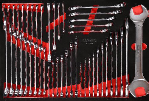 KS TOOLS Schraubenschlüssel-Satz in Schaumstoffeinlage, 46-tlg